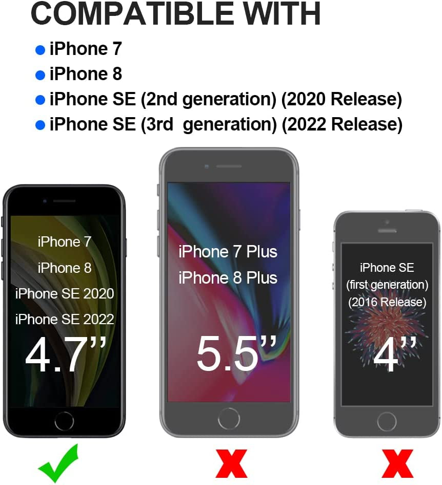 Case for Iphone SE 2022/2020, for Iphone 8 Case, for Iphone 7, Non-Slip Liquid Silicone Gel Rubber Bumper Phone Cover Soft Microfiber Lining Hard Shockproof Protective Cover 4.7", Lavender