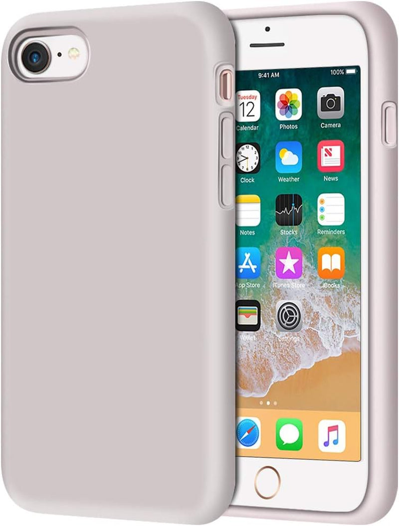 Case for Iphone SE 2022/2020, for Iphone 8 Case, for Iphone 7, Non-Slip Liquid Silicone Gel Rubber Bumper Phone Cover Soft Microfiber Lining Hard Shockproof Protective Cover 4.7", Lavender