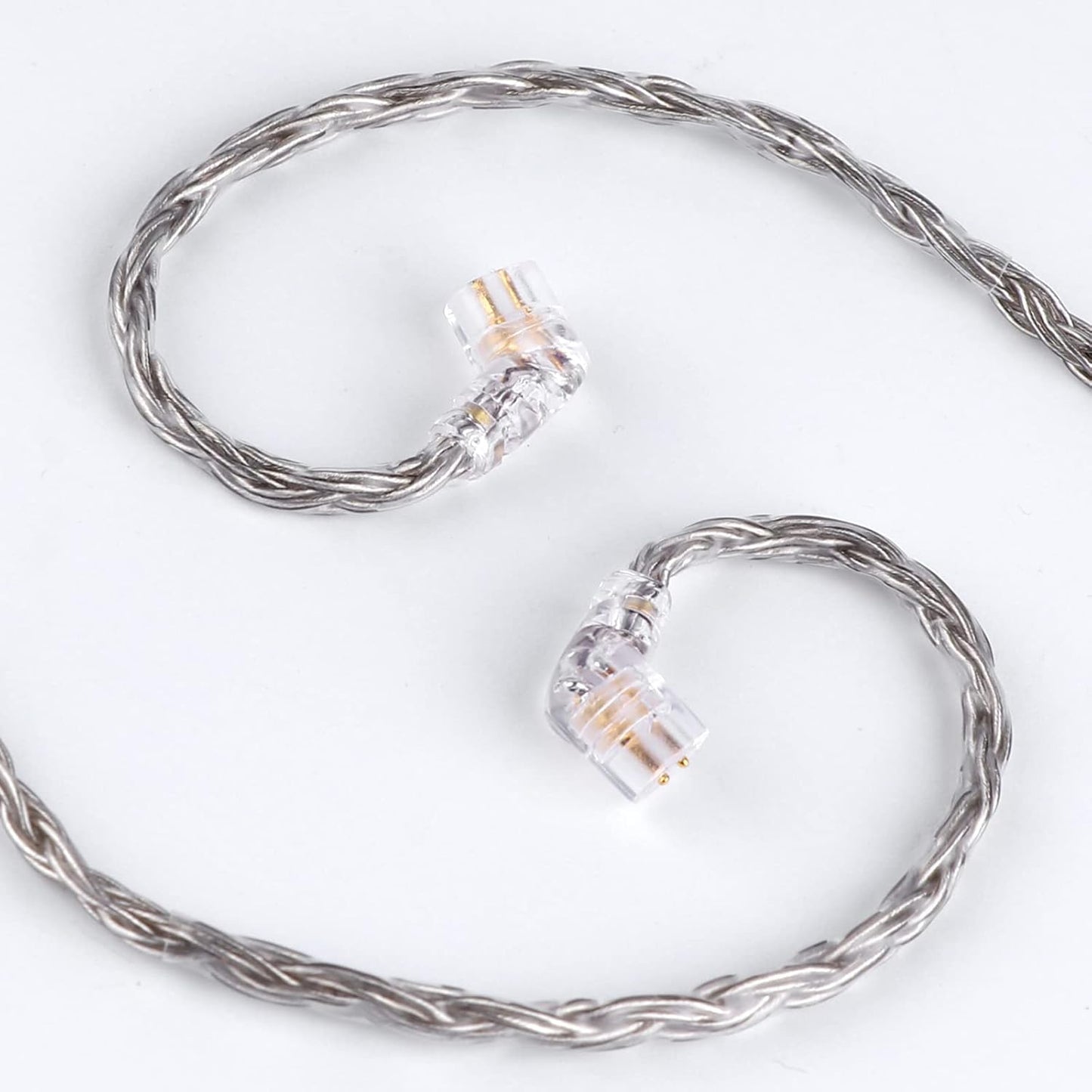 Zonie IEM Cable, 16 Core Silver Plated Earphone Upgraded Cords, 1.25M SPC in Ear Monitor Cable for KZ ZS10 PRO 2 AS10 PRO Tangzu WanโEr SIMGOT Em6L(Recessed 2Pin, 2.5Mm) (Grey)