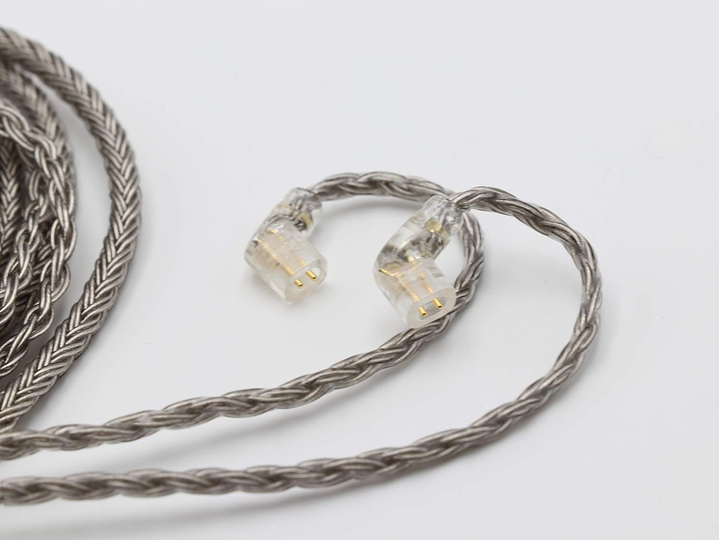 Zonie IEM Cable, 16 Core Silver Plated Earphone Upgraded Cords, 1.25M SPC in Ear Monitor Cable for KZ ZS10 PRO 2 AS10 PRO Tangzu WanโEr SIMGOT Em6L(Recessed 2Pin, 2.5Mm) (Grey)