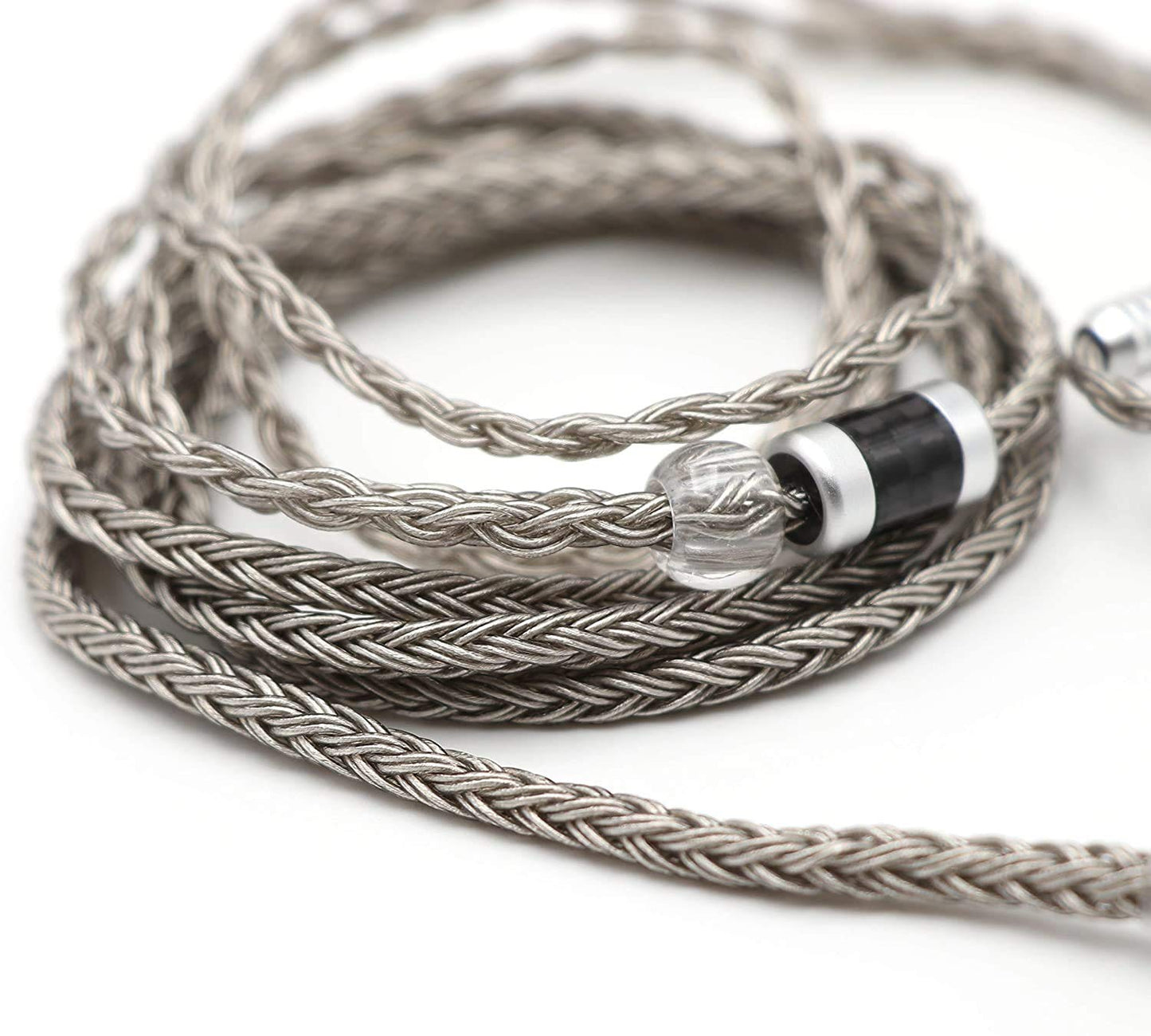 Zonie IEM Cable, 16 Core Silver Plated Earphone Upgraded Cords, 1.25M SPC in Ear Monitor Cable for KZ ZS10 PRO 2 AS10 PRO Tangzu WanโEr SIMGOT Em6L(Recessed 2Pin, 2.5Mm) (Grey)