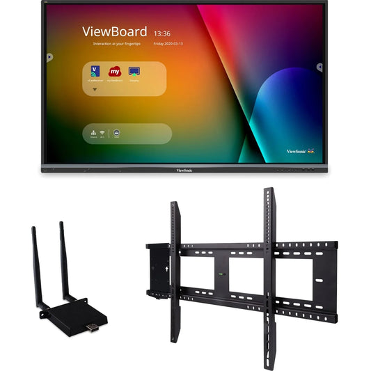 Viewboard IFP8650-E1, 4K Interactive Display with Wifi Adapter and Fixed Wall Mount, 350 Cd/M2, 86"