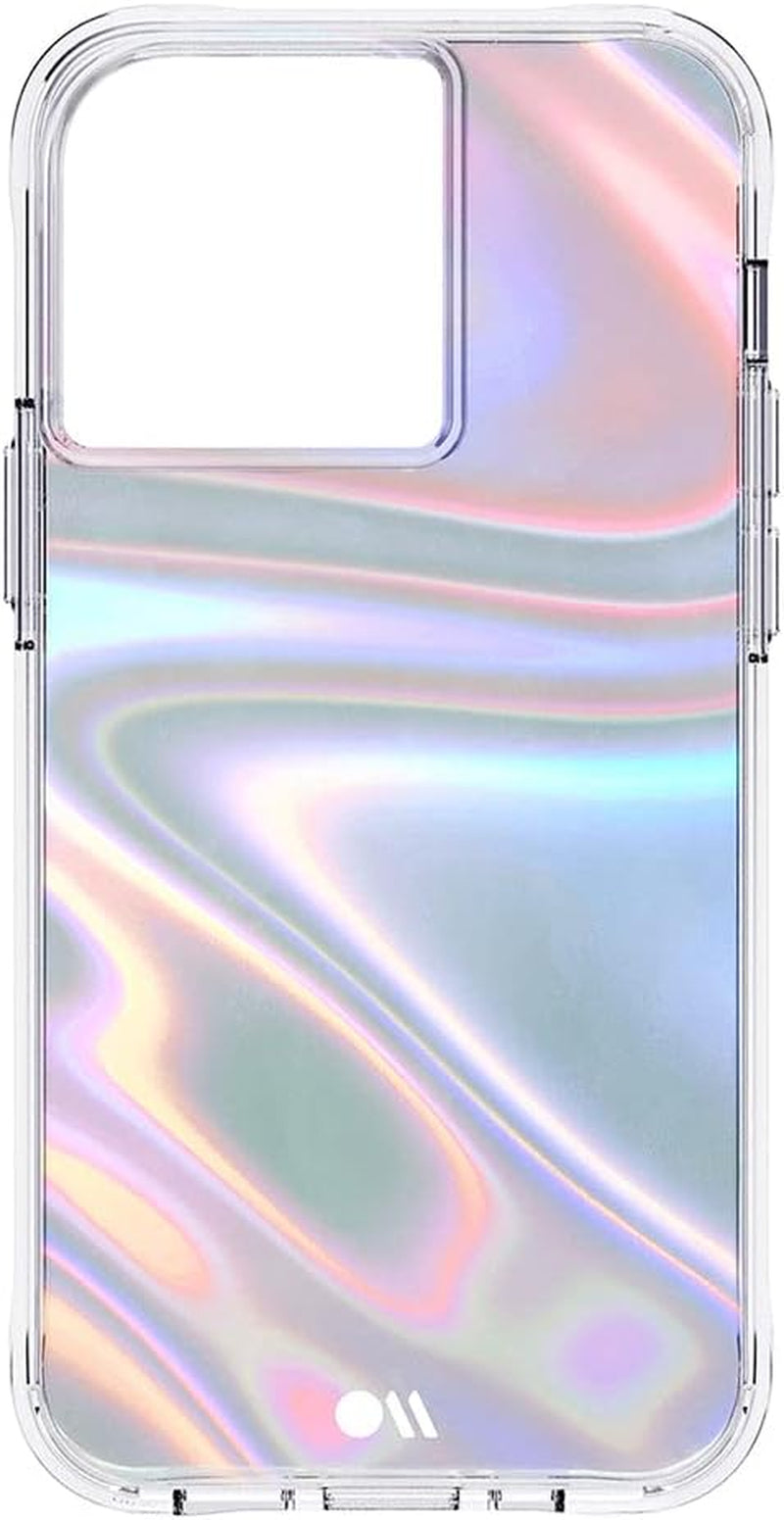 Soap Bubble Iphone 13 Pro Case [10Ft Drop Protection] [Wireless Charging Compatible] Luxury Cover for Iphone 13 Pro 6.1" - Iridescent Swirl Effect. Anti-Scratch, Shock Absorbing - Iridescent