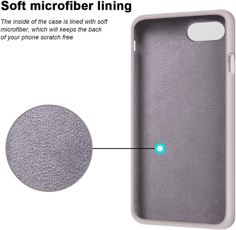 Case for Iphone SE 2022/2020, for Iphone 8 Case, for Iphone 7, Non-Slip Liquid Silicone Gel Rubber Bumper Phone Cover Soft Microfiber Lining Hard Shockproof Protective Cover 4.7", Lavender