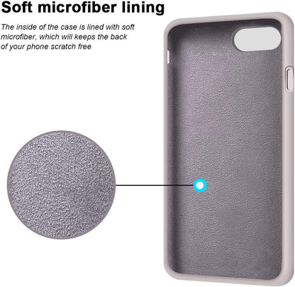 Case for Iphone SE 2022/2020, for Iphone 8 Case, for Iphone 7, Non-Slip Liquid Silicone Gel Rubber Bumper Phone Cover Soft Microfiber Lining Hard Shockproof Protective Cover 4.7", Lavender