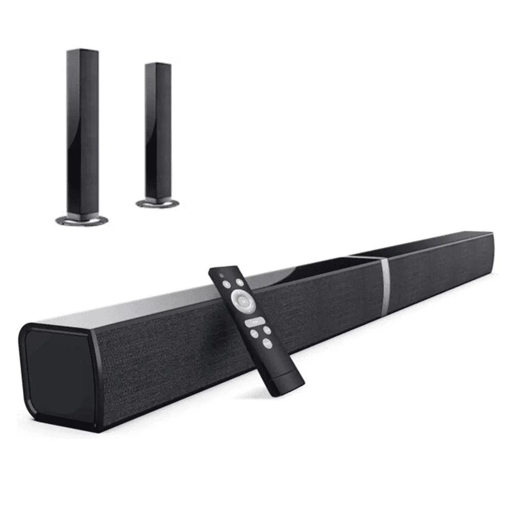 Sound Bars for TV, Bluetooth Soundbar for TV, 50W TV Sound Bar with 4 Drivers and Remote Control, Home Audio TV Speakers Sound Bar with Arc/Optical/Aux Connect