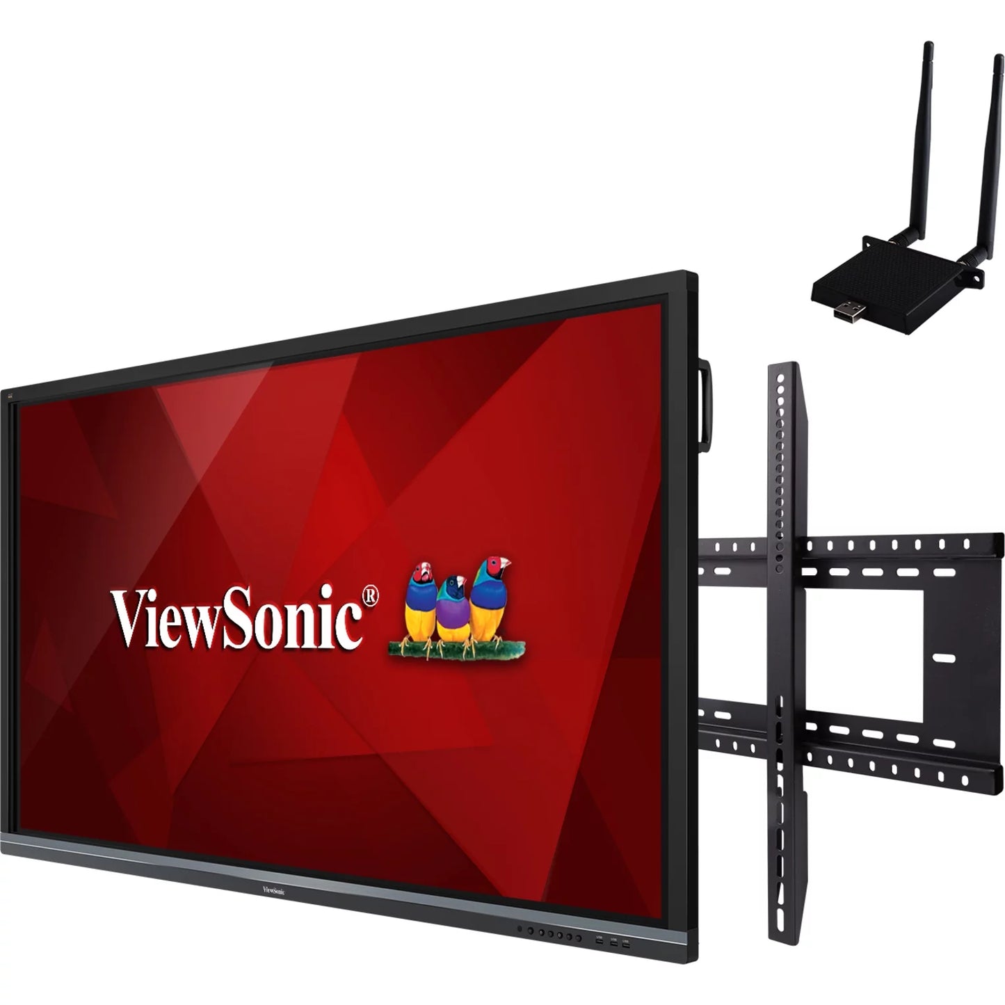 Viewboard IFP8650-E1, 4K Interactive Display with Wifi Adapter and Fixed Wall Mount, 350 Cd/M2, 86"