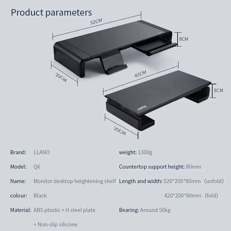 Llano Ergonomic Desktop Monitor Stand Computer Stand Monitor Riser Laptop Desktop Monitor Stand