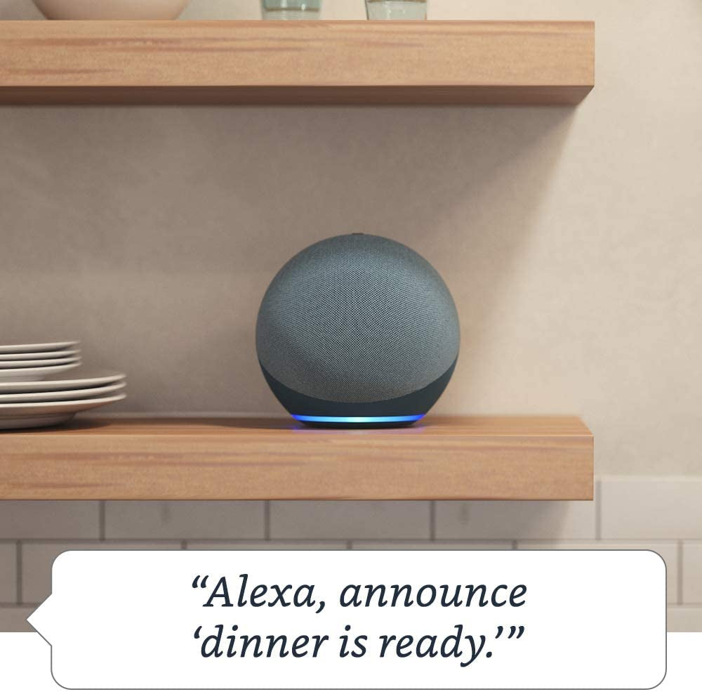 Echo (Newest Model), Alexa Speaker with Premium Sound, Ideal for Large Bedrooms, Living Rooms and Kitchens, Charcoal